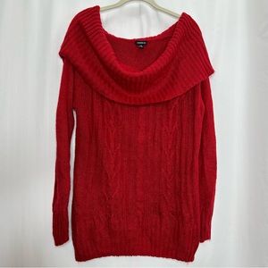 Torrid red cowl neck sweater long sleeve Valentines